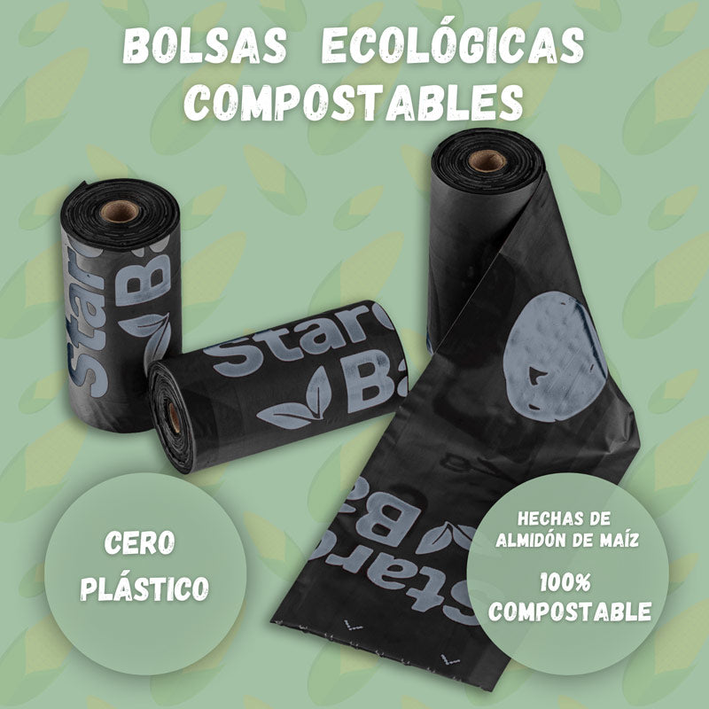 Bio Bolsas Compostables para Perros StarchBag™ (Pack 120 Bolsas)