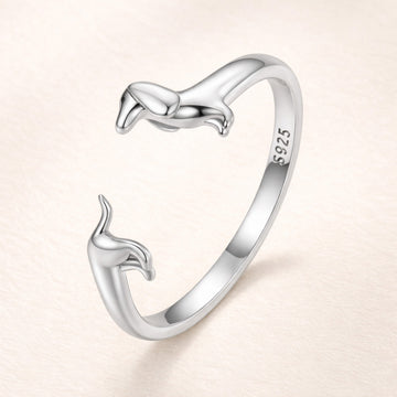 Anillo Ajustable de Plata de Ley 925 - Modelo Teckel